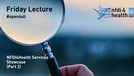 The image shows the horizon, the NFDI4Health logo, and a magnifying glass featuring the event title.